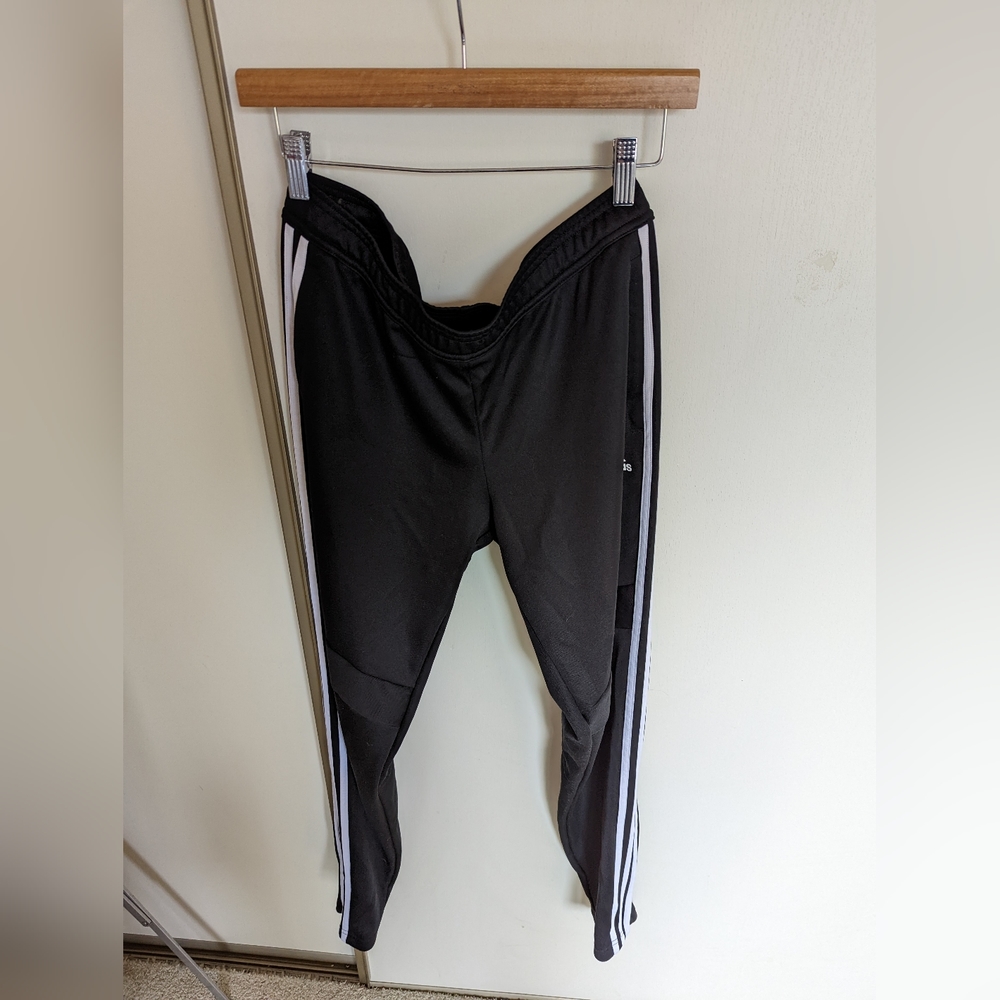 Black Adidas Zip Track Pants